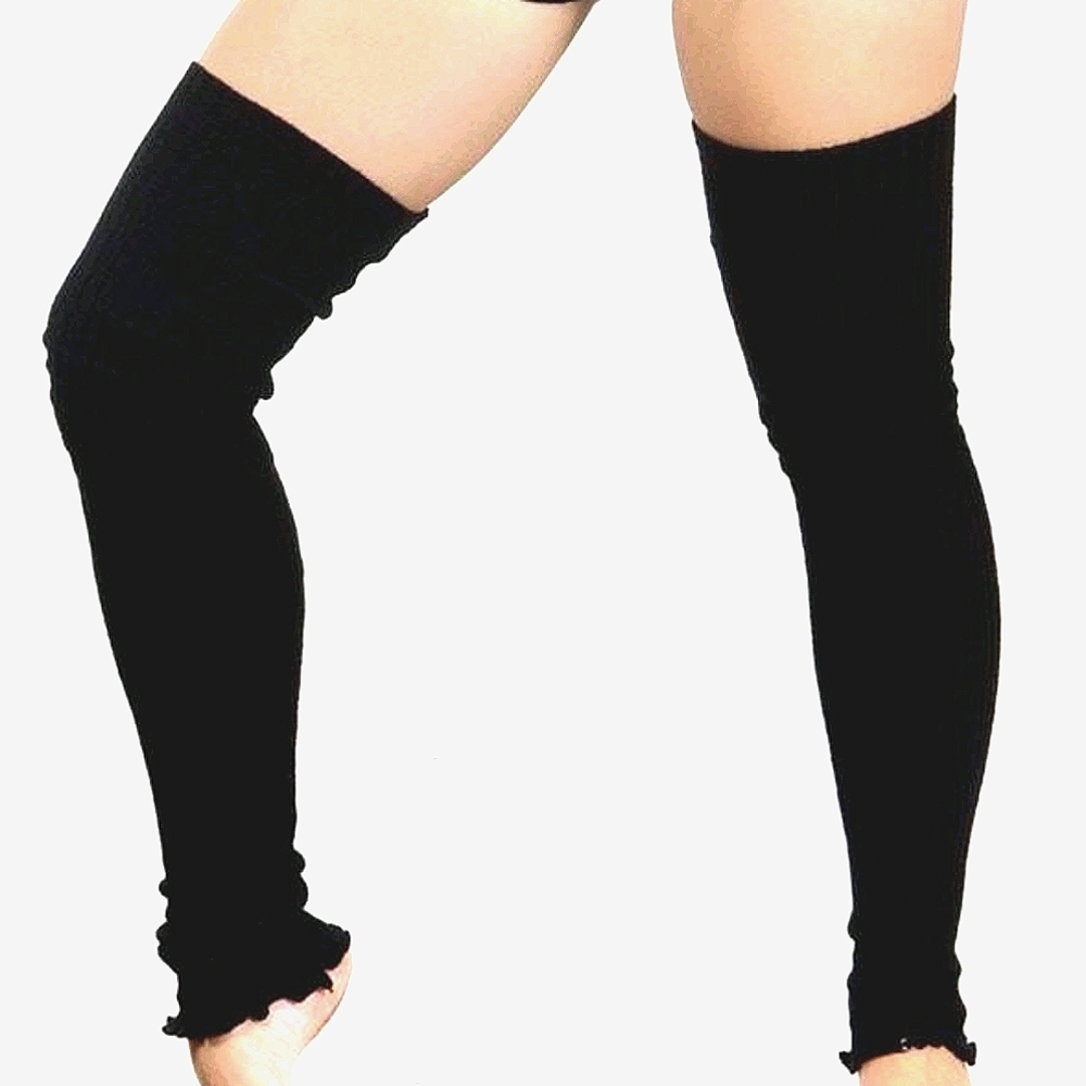 Knit Ribbed leg warmers - thigh length or knee length available
